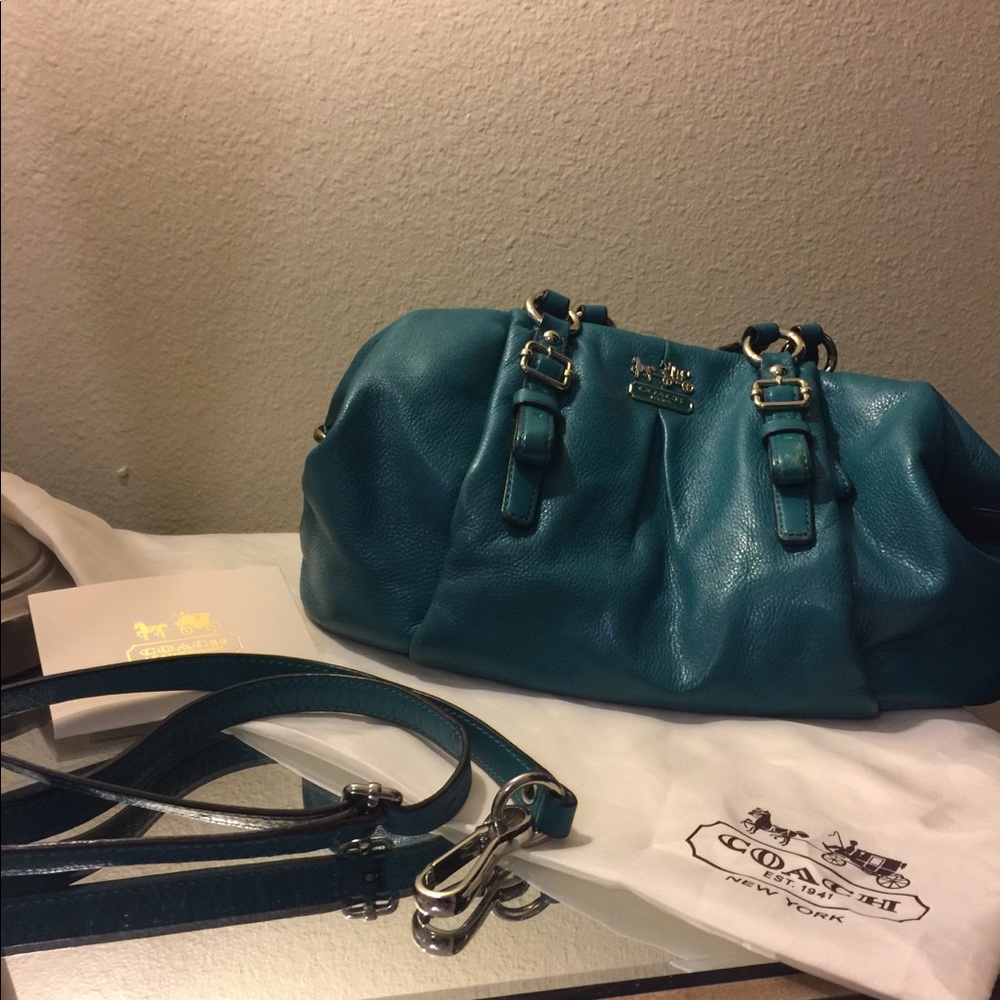 Coach handbag with removable shoulder strap